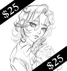 Headshot sketch $25 single