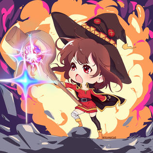 Chibi fullbody + background, $45